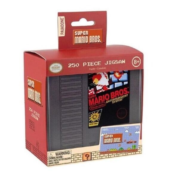 Nintendo SUPER MARIO BROS 250 Piece Jigsaw Puzzle  Nintendo SUPER MARIO BROS. 250-PIECE PUZZLE TIN BOX (Game Cartridge) Collection
